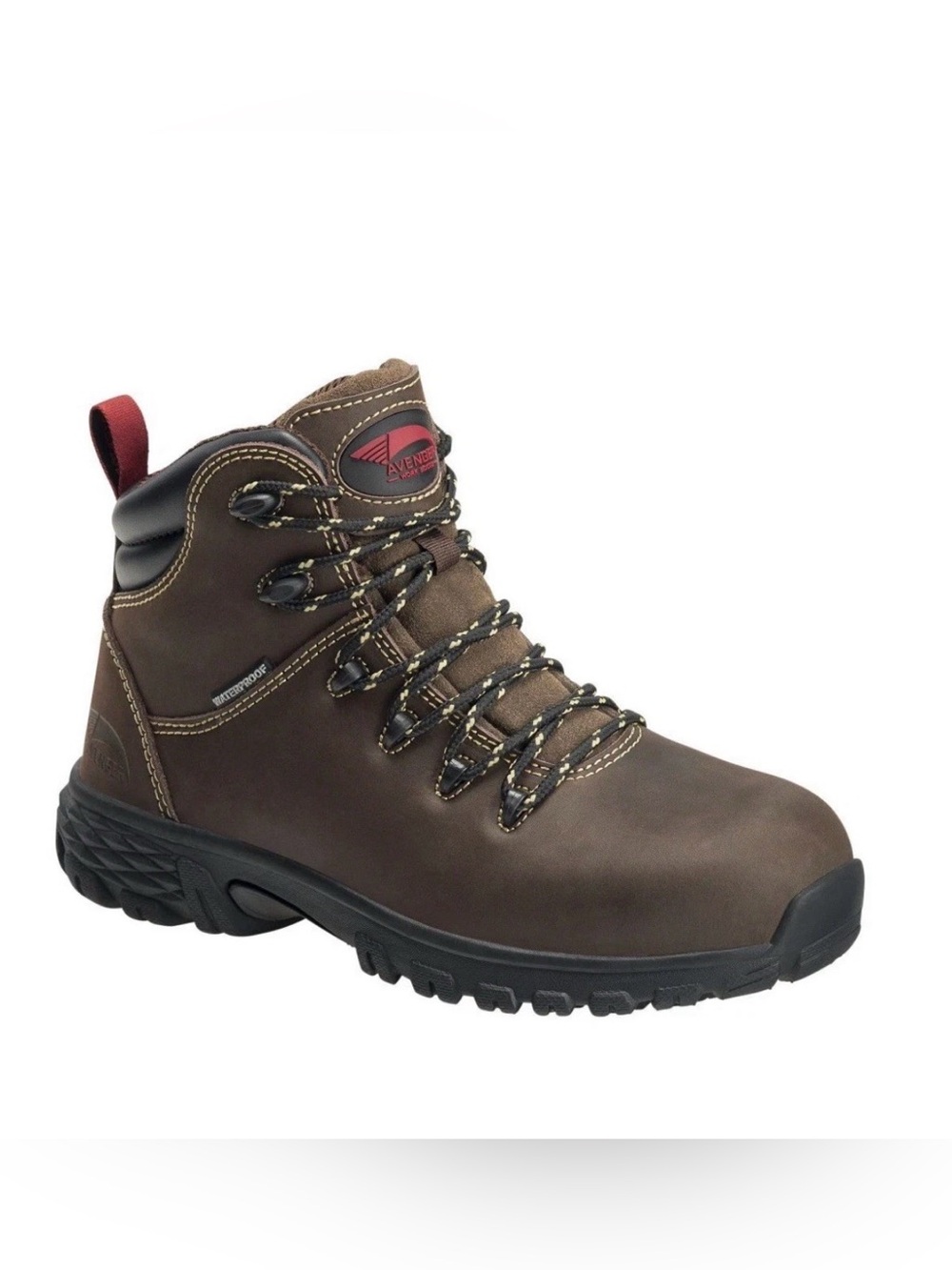 Avenger Women's 6" Flight Mid Alloy Toe EH Waterproof Work Boot Brown New